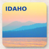 Cyaan en Salmon Sunset Onderzetter (Voorkant)