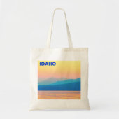 Cyaan en Salmon Sunset Tote Bag (Voorkant)
