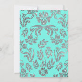 Cyaan en Silver 25e Jubileum Uitnodiging (Achterkant)