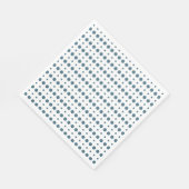 Cyaan en Wit Minimalistische Polka Dots g9 Servet (Hoek)