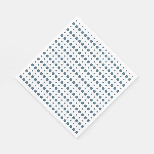 Cyaan en Wit Minimalistische Polka Dots g9 Servet (Hoek)