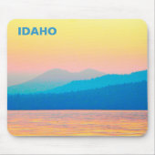 Cyaan en zalm muismat (Voorkant)