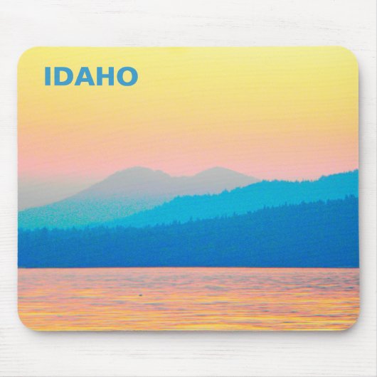 Cyaan en zalm muismat (Voorkant)