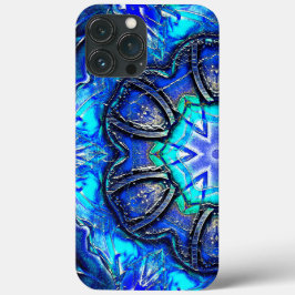 Cyaan en zeer blauwe kaleidoscoop van gelaste verf Case-Mate iPhone case