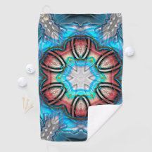 Cyaan- en zilverkaleidoscoop, ruw geschilderd