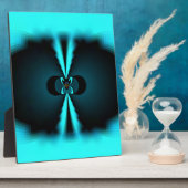 Cyaan en zwart Abstracte kunst print Fotoplaat (Zijkant)