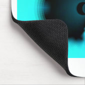 Cyaan en zwart Abstracte kunst print Muismat (Hoek)