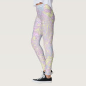 Cyaan, geel, magenta Swirl Leggings (Links)