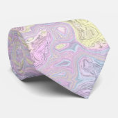 Cyaan, geel, magenta Swirl Stropdas (Opgerold)