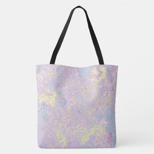 Cyaan, geel, magenta Swirl Tote Bag (Achterkant)