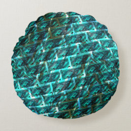 Cyaan, gekleurd, gemalen of ander baksteen rond kussen