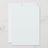 Cyaan Geschilderd Blad Bruiloft Kaart (Achterkant)