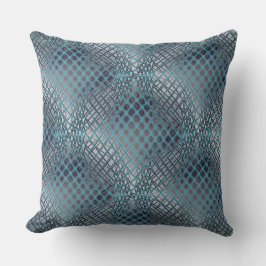 Cyaan getrokken die lijkt op een hoek van visnet kussen