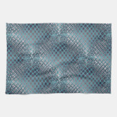 Cyaan getrokken die lijkt op een hoek van visnet theedoek (Horizontaal)