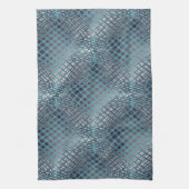 Cyaan getrokken die lijkt op een hoek van visnet theedoek (Verticaal)