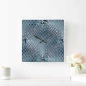 Cyaan getrokken die lijkt op een hoek van visnet vierkante klok (Huis)