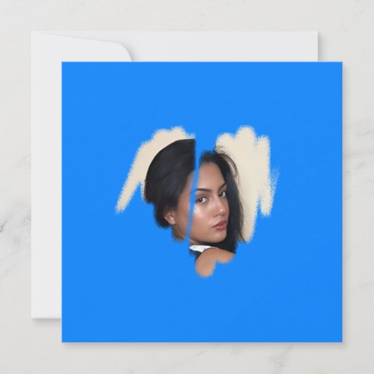 Cyaan Graffiti Heart Lijst, eerste klas Kaart (Voorkant)