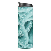 Cyaan groene tentakels monochroom thermosbeker (Geroteerd rechts)