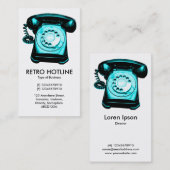 Cyaan Hot Line - White Visitekaartje (Voorkant / Achterkant)