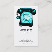 Cyaan Hot Line - White Visitekaartje (Achterkant)