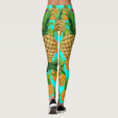 Cyaan - Ik hou van ananassen Leggings (Achterkant)