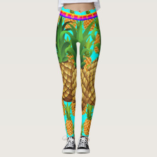 Cyaan - Ik hou van ananassen Leggings