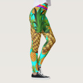 Cyaan - Ik hou van ananassen Leggings (Rechts)
