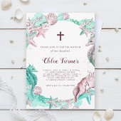 Cyaan & Lavendel Onder het Zee Doop Kaart