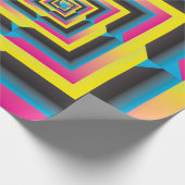 cyaan magenta gele zwarte blaas cadeaupapier (Hoek)