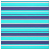 Cyaan, Midnight Blue en Mint Cream Pattern Stof (Swatch)