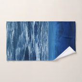 Cyaan Navy Blue Night Zee Ocean Bad Handdoek (Handdoek)