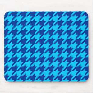 Cyaan Navyblauw Hondsdraads Plaid Muismat
