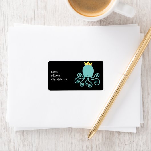 Cyaan Octopus Princess Etiket (Insitu)