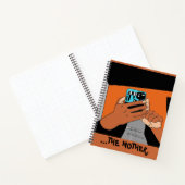 Cyaan Oranje Black, van moeders Mobile Hands Notitieboek (Binnen)