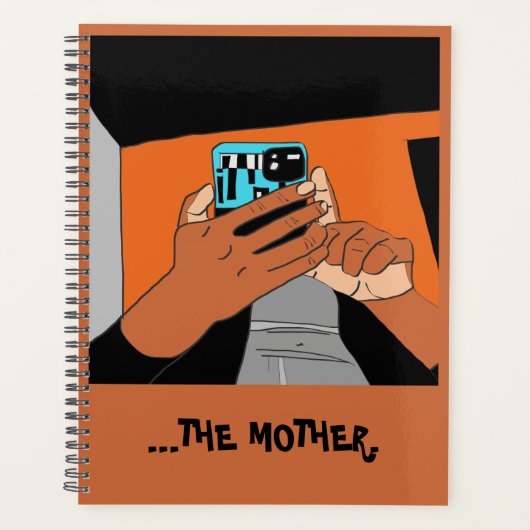 Cyaan Oranje Black, van moeders Mobile Hands Planner (Voorkant)