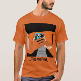 Cyaan Oranje Black, van moeders Mobile Hands T-shirt