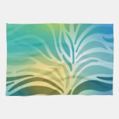 cyaan patroon theedoek (Horizontaal)