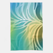 cyaan patroon theedoek (Verticaal)