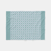 Cyaan Quatrefoil Fleece Blanket Deken (Voorkant (Horizontaal))