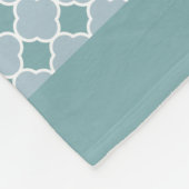 Cyaan Quatrefoil Fleece Blanket Deken (Hoek)