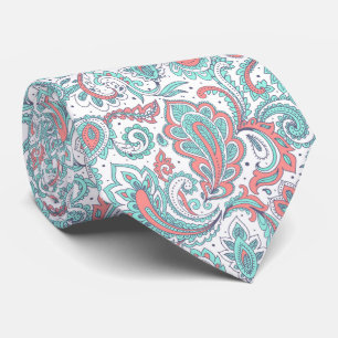Cyaan roze mooie vintage sierpatroon stropdas