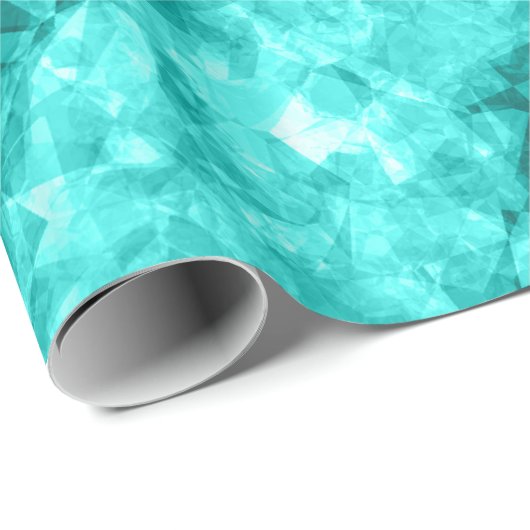 Cyaan-ruw textiel cadeaupapier (Rol Hoek)