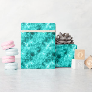 Cyaan-ruw textiel cadeaupapier