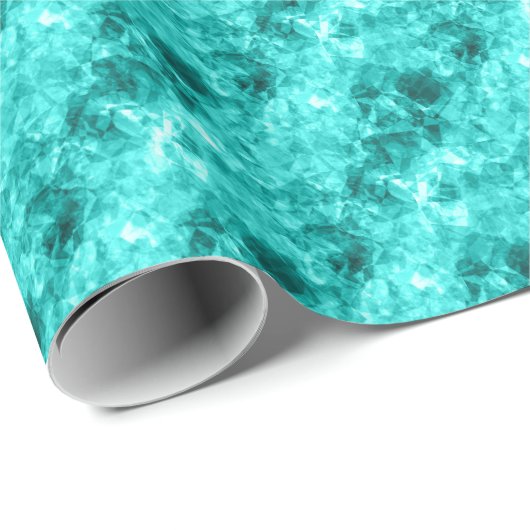 Cyaan-ruw textiel cadeaupapier (Rol Hoek)