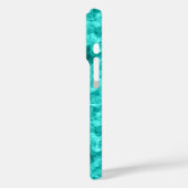 Cyaan-ruw textiel Case-Mate iPhone case (Achterkant / Links)