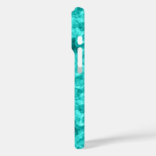 Cyaan-ruw textiel Case-Mate iPhone case (Achterkant / Links)