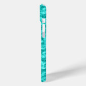 Cyaan-ruw textiel Case-Mate iPhone case (Achterkant / Links)