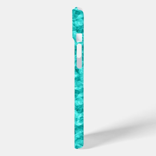 Cyaan-ruw textiel Case-Mate iPhone case (Achterkant / Links)