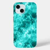 Cyaan-ruw textiel Case-Mate iPhone case (Achterkant)