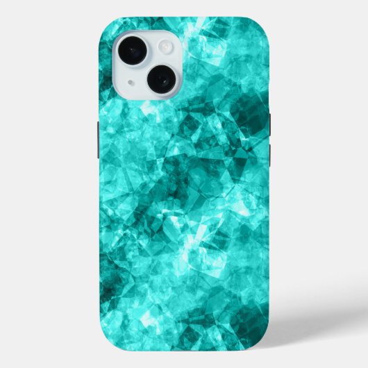 Cyaan-ruw textiel Case-Mate iPhone case (Achterkant)